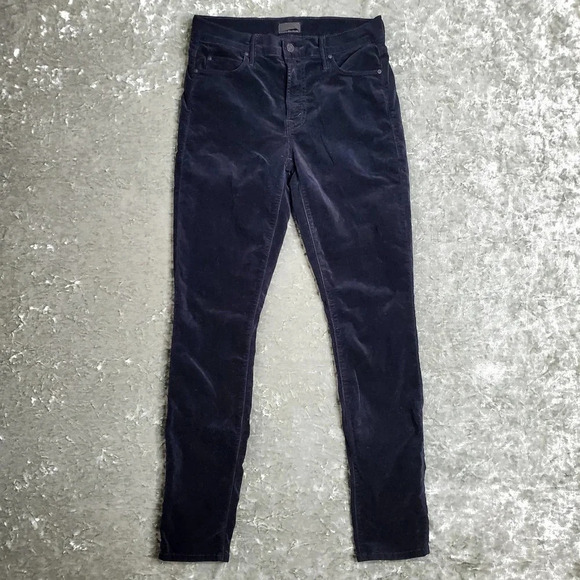 Mother The Charmer Black Velvet Pants - Picture 1 of 10